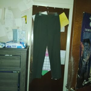 TALBOTS Olive Green High Waisted Trousers - Size 8